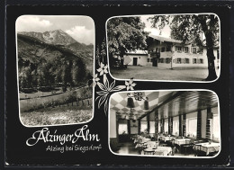 AK Alzing Bei Siegsdorf, Der Gasthof Alzinger Alm Mit Speisezimmer, Hochfelln  - Autres & Non Classés