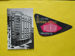 Etiquette Hotel Astoria Palace , Valencia - Hotelaufkleber