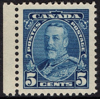 CANADA 1935 KGV 5c Blue SG345 MH With Side Gutter - Gebraucht