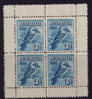1928 Kookaburra 3d Blue Miniature Sheet (Melbourne International Philatelic Exhibition) - Mint Stamps
