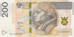 Poland 200 Zloty 2015 P189b Uncirculated Banknote - Poland