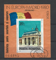 Romania 1980 European Conference Madrid S/S Y.T. BF 146  (0) - Blokken & Velletjes