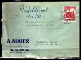 LETTRE DE ST. GEORGEN IM SCHWARZWALD - 1940 - POUR HAGUENAU - Brieven En Documenten