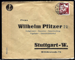 LETTRE DE ALTONA - 1935 - 12Pf ROUGE - POUR STUTTGART - Covers & Documents