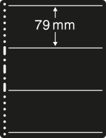 Prinz-System Einsteckblätter Schwarz 3 Streifen 35 Blätter Einseitig Neuwertig (VD33 - Andere & Zonder Classificatie
