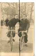 CARTE PHOTO .CPA . Cyclisme , Premiere Sortie Avec Cycliste RUBIO  2 CYCLISTES   1943 - Photographie