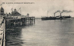 SS Royal Sovereign Ship Off Margate Jetty Old Postcard - Sonstige & Ohne Zuordnung