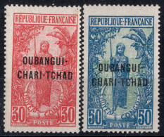 Oubangui Timbres-Poste N°23* & 24* Neufs Charnières TB Cote : 3€50 - Ungebraucht