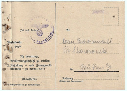 REMINDER The Office Of The District Court Of Beuthen O.S.- Postcard With Seal District Court Of Beuthen 30.03.1938 - Storia Postale