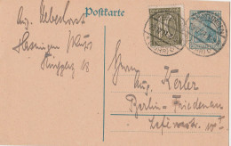 Deutsches Reich  Karte Mit Tagesstempel Hattingen Ruhr 1921 Ennepe Ruhr Kreis - Lettres & Documents