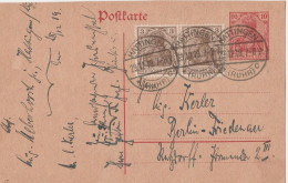 Deutsches Reich  Karte Mit Tagesstempel Hattingen Ruhr 1919 Ennepe Ruhr Kreis - Lettres & Documents