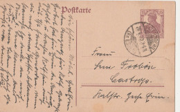 Deutsches Reich  Karte Mit Tagesstempel Katernberg 1920 Kr Essen Stadtteil Von Essen - Brieven En Documenten