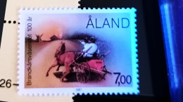 Aland 1987 Fireman Company 100 Yr 1 Value Phosphor Paper MNH Horse Drawn Fire Car, - Brandweer