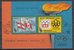 Olympia 1976 : Uruguay  Bl  ** - Ete 1976: Montréal