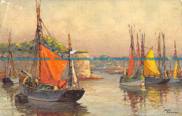 R051173 Painting Postcard. Sailing Boats. 1937 - Monde