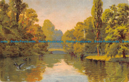 R051182 Painting Postcard. Lake Forest And Bridge - Monde