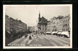 AK Ried Im Innkreis, Passanten Und Geschäfte Am Dollfussplatz  - Sonstige & Ohne Zuordnung