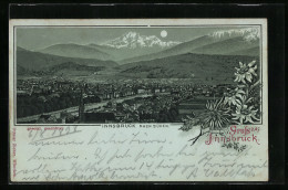 Mondschein-Lithographie Innsbruck, Ortsansicht Nach Süden  - Autres & Non Classés