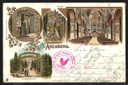 Lithographie Arenberg, Die Fusstapfen Jesu, St. Antonius, Kirche Inneres  - Other & Unclassified