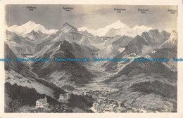 R052710 Old Postcard. Mountains And Village. Phototypie - Monde