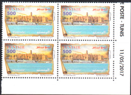 2017 - Tunisie - Ville De Monsatir   -  Rabat De Monastir - En Bloc De 4V - Coin Daté - MNH***** - Autres & Non Classés