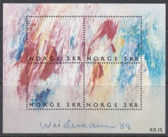 NORWEGEN Block 11, Postfrisch **, Tag Der Briefmarke - Gemälde, 1989 - Blocks & Kleinbögen