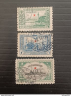 TURKEY العثماني التركي Türkiye Ottoman 1914 BLUE MOSQUE AND CRUISER STAR OVERPRINT CANCEL ISTAMBUL - Used Stamps