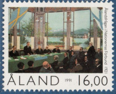 Aland 1991 League Of Nations 1921 Session On Autonomy 1 Value MNH - Ships
