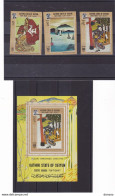 ADEN KATHIRI SEYUN 1967 PEINTURE JAPONAISES Michel 157-159 B + Bl 11 B ND NEUF** MNH Cote 65 Euros - Jemen