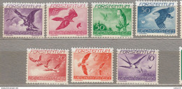 LIECHTENSTEIN 1939 Fauna Birds Airmail Mi 173-179 MNH(**) #Fauna890 - Andere & Zonder Classificatie
