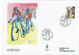 FDC VENETIA ARTE N. 135  ITALIA 2009  LO SPORT ITALIANO 100° GIRO D'ITALIA CICLISMO - FDC