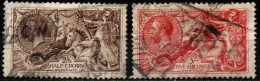 Großbritannien 1918 - Mi.Nr. 141 + 142 III - Gestempelt Used - Used Stamps