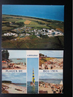 CP 29 Finistère BEG MEIL  En FOUESNANT - LOT 2 CARTES - Les Plages Du Port,des Dunes De Kerambigorn - Village Vacances - Beg Meil