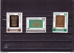 ADEN KATHIRI HADRAMAOUT 1968 ORFEVRERIE Michel 220-222 B ND NEUF** MNH Cote 20 Euros - Jemen