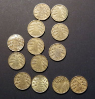 13 X 10 Reichspfennig : 1924 E, 1925 A,D,J, 1926 A, 1929 A,D, 1931 A, 1932 A, 1935 A,F, 1936 A,G - 10 Rentenpfennig & 10 Reichspfennig