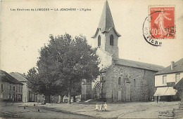 - Haute Vienne -ref-A598- La Jonchère - L Eglise Et La Place - Magasin " Au Bon Marché " - - Sonstige & Ohne Zuordnung