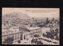 Palermo - Panorama Colla Cattedrale E Monte Pelegrino Preso Dall' Osservatorio Del Palazzo Reale - Postkaart - Palermo