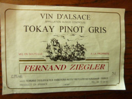 FERNAND ZIEGLER Et Fils - TOKAY PINOT GRIS -  Vin D'Alsace HUNAWHIR - Other & Unclassified