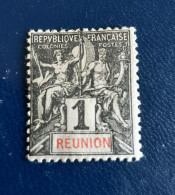 Reunion 1892 1c Yvert 32 MH - Nuovi