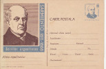 DOMINGO FAUSTINO SARMIENTO, WRITER, PC STATIONERY, ENTIER POSTAL, 1961, ROMANIA - Schrijvers