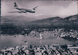 Genève Survolé Par La The Flying Dutchman, KLM, La Rade Vue D'avion (8049) 10x15 - 1946-....: Moderne