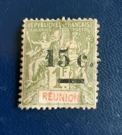 Reunion 1901 15c Sur 1fr Yvert 55 MH - Unused Stamps