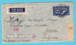 PORTUGAL Censored Aerogramme 1940 Lisboa To Antwerp, Belgium - Covers & Documents