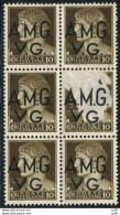 AMG.VG.-Cent.10 N.1 Varietà Stampa Gran Parte Abrasa Prima Del Soprastampato - Mint/hinged