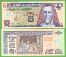 GUATEMALA 5 QUETZALES 2022 P-W122A UNC - Guatemala