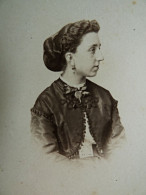 Photo CDV Photographie Du Centre Limoges  Portrait (profil)  Jeune Femme Boléro Belle Coiffure  Sec. Emp. CA 1865- L681A - Anciennes (Av. 1900)