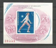 Romania 1979 Gymnastics S/S Y.T. BF 137A  ** - Hojas Bloque