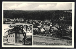 AK Hausen ü. Aar, Gasthof Zum Taunus Von H. Thomä, Ortsansicht  - Taunus