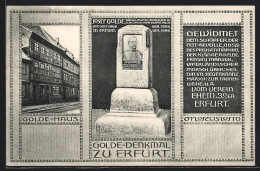 AK Erfurt, Golde-Denkmal Und Golde-Haus  - Erfurt