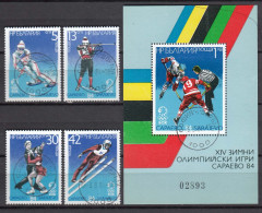 Bulgaria 1984 - Winter Olympic Games, Sarajevo, Mi-Nr. 3247/50+Bl. 140, Used - Used Stamps